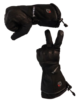 RACER C2 KP, schwarze beheizbare Winterhandschuhe